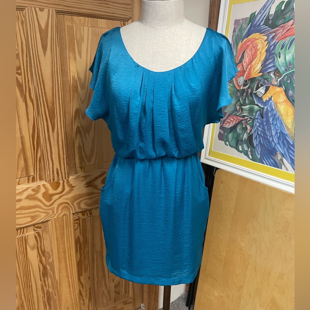 Silky blue dress